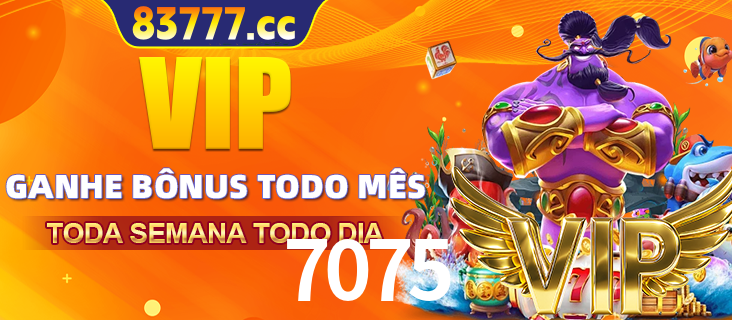 Banner promocional do 7075 oferecendo 100% de recompensas adicionais contínuas para quem fizer o login diário (Daily sign-in), com um mascote de coelho.